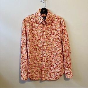 Tommy Hilfiger Floral Long Sleeve Button Up Blouse Size Small